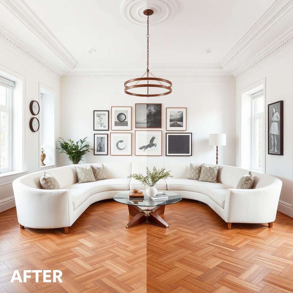 After — bright modern living room